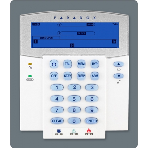 Paradox K35 32 zonų ikoninė LCD klaviatūra
