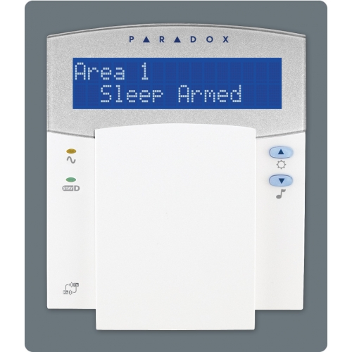 Paradox K32LX, 32 zonų LCD klaviatūra su įmontuotu RTX3 - Image 2