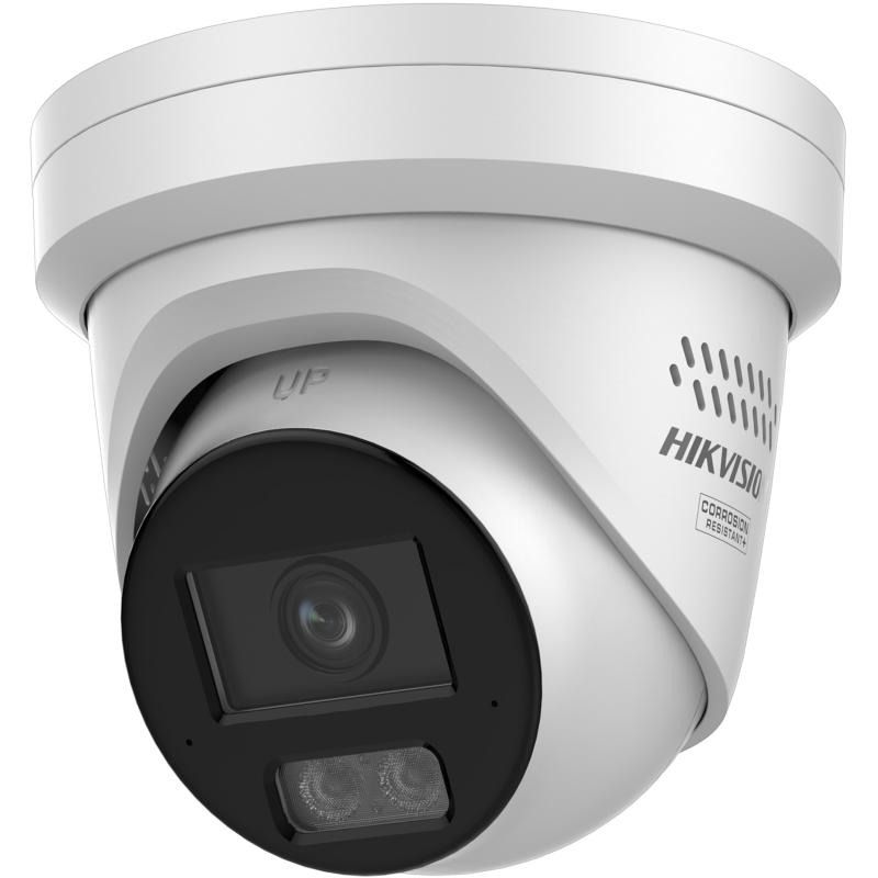NAUJIENA: Hikvision Turret DS-2CD2347G3-LIS2UY/SL F2.8 (Balta, 4MP, Hybrid Light, IR+LED 30m)