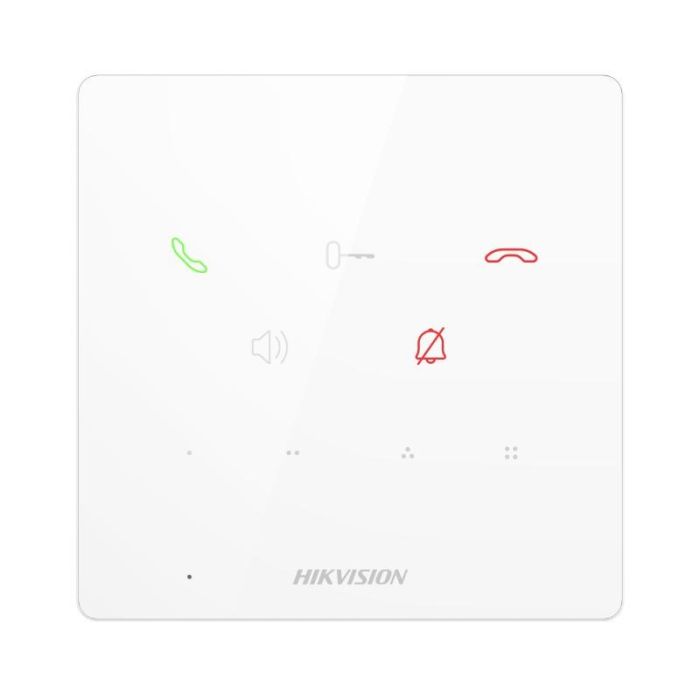 Telefonspynės vidinė stotelė, be ekrano, Hikvision DS-KH6000-E1 (BALTAS)